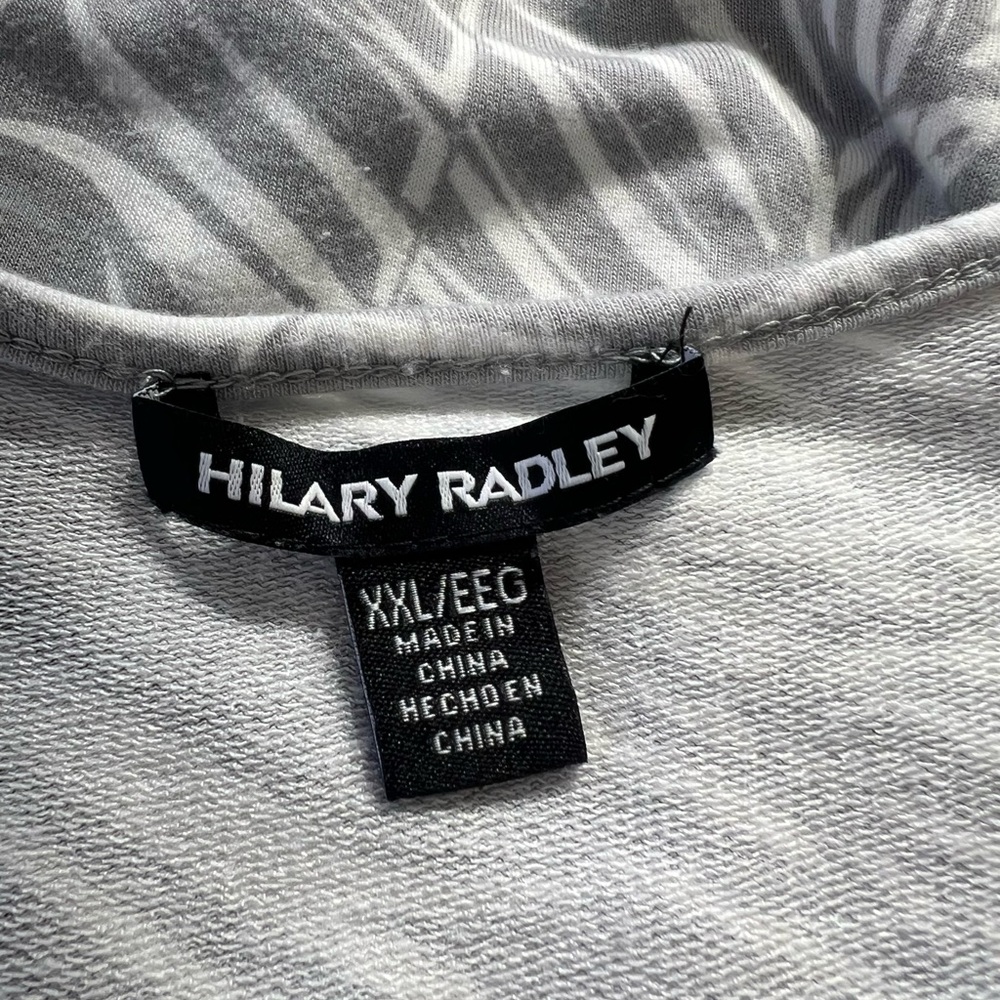 Hilary Radley Gray and White Leaf Print Dress - Picture 11 of 11